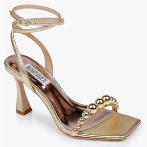Badgley Mischka Gold Heels NWB